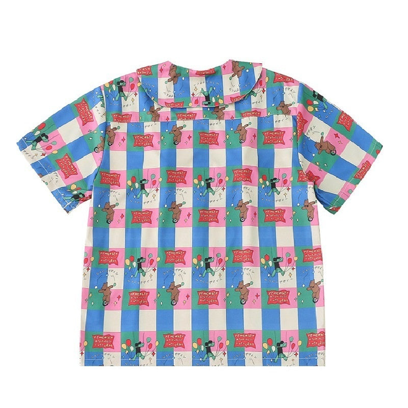 Clever Odd Girl Circus Print Shirt