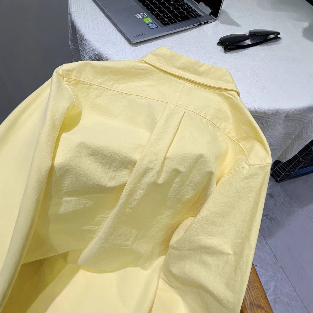 Long Sleeve Cotton Yellow Base Ride Outer Wear