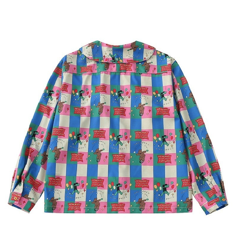 Clever Odd Girl Circus Print Shirt