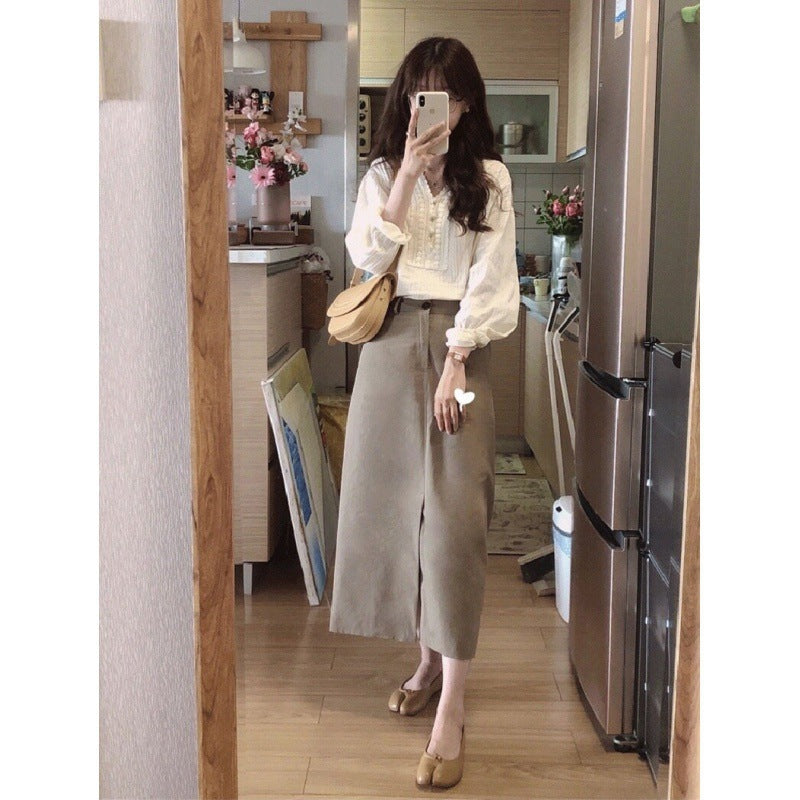 Unique Chic Long-sleeved Top For Women Korean Style Slimming Inner