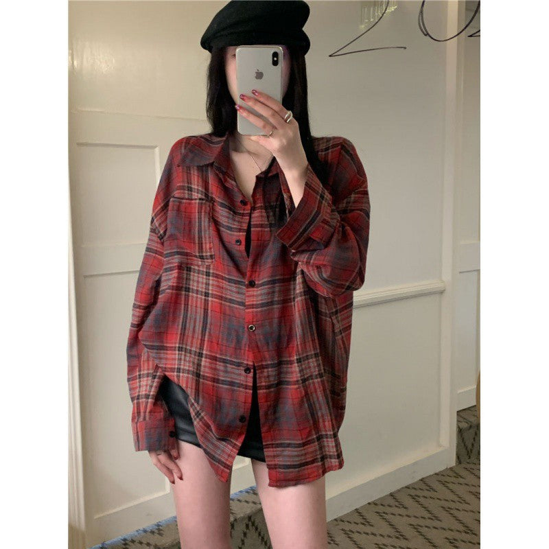 Top Loose Hong Kong Style Anti-DDoS Blouse All-matching Shirt