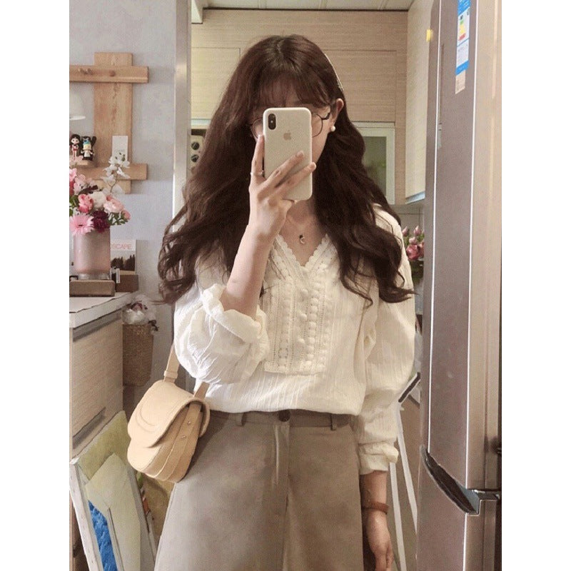 Unique Chic Long-sleeved Top For Women Korean Style Slimming Inner